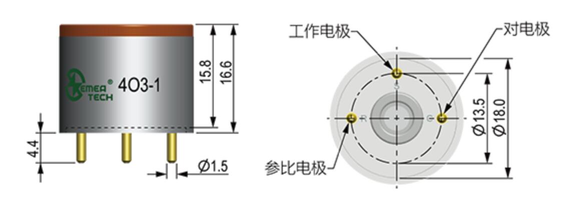 臭氧91免费黄色短视频用電化學傳感器 (4O3-1)0-1ppm